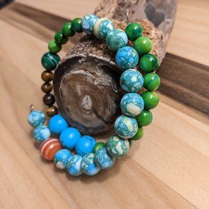 Bright Multicolor Funky Stone Bracelet